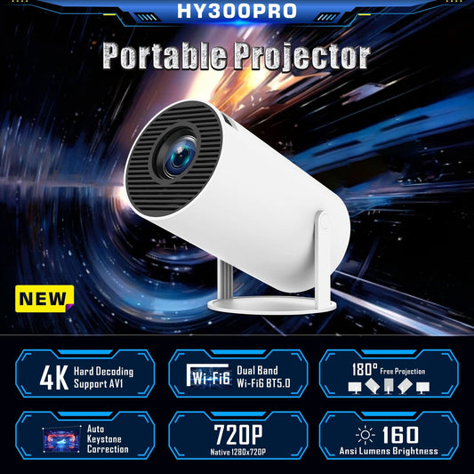 HY300 Pro Portable Home Theater Projector – Compact Entertainment System for Movies & Gaming