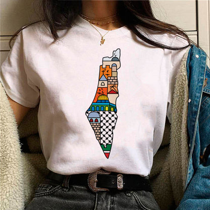 Palestine Women's Graphic T-Shirt – Stylish and Meaningful