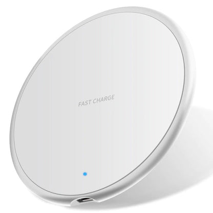 15W Fast Wireless Charging Pad – Slim Qi-Compatible Charger for iPhone & Android Devices